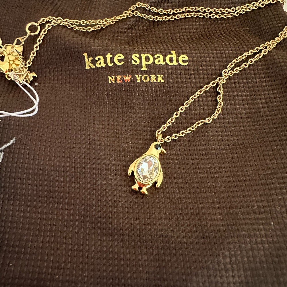 Kate Spade Gold Fancy Penguin Pendant Necklace